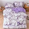Treer Marmo Set Biancheria da Letto con Copripiumini e 1/2 Federe, Stile Nordico Reversibile Microfibra Coppia Singolo Doppio Ragazzi Ragazza Set Copripiumino (Marmo Viola,220x240cm)