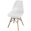 FANSU Velluto Coprisedie con Schienale 1/2/4/6 Pezzi Elasticizzato, Nordico Sedia Scandinave Fodere Coprisedia per Sala da Pranzo Copertura per Cucina Ufficio Soggiorno (Bianco,4 Pezzi)