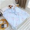 FANSU Copriletto Trapuntato Matrimoniale Singolo Elegante Reversibile Coperta Trapunta Primaverile Estivo Antipolveri Copri Letto per Camera da Letto (Fiore Blu,170x200cm)