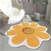 Morbuy Tappeto Rotondo Peloso, Tappeto a Forma di Fiore Carino, Antiscivolo Lavabile Tappeti Soffice Shaggy Moderni Interno Decorativo per Salotto Camera da Letto Ragazza (100cm,Giallo)