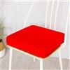 FANSU Cuscino per Seduta in Memory Foam Comfort, per Supporto Lombare e Yoga, per Fianchi, Coccige, Sgabello da Bar, Adatto per Casa, Seggiolino Auto, Sedia da Ufficio (50x50x5cm,Rosso Grande)