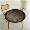FANSU Tovaglia Rotonda Antimacchia Impermeabile con Bordo Elastico Adatto, Copertura Poliestere Moderna Lavabile Copritavolo per la Decorazione Della Casa Cucina (Bohémien nero,150 cm)
