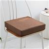 Treer Cuscino per Sedia in Memory Foam, Cuscini Sedie Quadrati - Supporto e Stabilità Perfetti Rivestimento Lavabile per Sedia da Ufficio e Sedia a rotelle (Marrone,40x40x8cm)