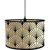 FANSU Paralume E27 Vintage Paralume in Bambù Modello Lampadario Copertura Lampada Accessori Luce Sostituibile Lampada Tavolo Lampada Comodino Paralume a Tamburo (30x20cm,Modello nordico 9)
