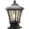 ChaoZan Lampione da Esterno,E27 max 80 Watt. IP55. Stile vintage- Illuminazione Giardino Vialetto Design Classico- Lampione Vintage Alluminio Lanterna