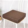 Treer-shop Cuscino per Sedia in Memory Foam, Treers -Cuscini Sedie Quadrati ? Supporto e Stabilità Perfetti Rivestimento Lavabile per Sedia da Ufficio e Sedia a rotelle (Marrone Scuro,45x45x8cm)