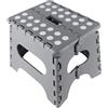 Generico Sgabelli per camerette bagno cucina giardino per bambini e adulti in PVC con maniglia portata fino 150 kg (21 x 17 x 18 cm, Griggio)