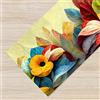 IlGruppone Tappeto Cucina Antiscivolo Made in Italy Passatoia Antimacchia Multiuso Corridoio Soggiorno Lavabile in Lavatrice - Fiori Acquarello - 50x200 cm