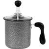 Frabosk Montalatte Manuale per Cappuccino, 0.5 Litri, Acciaio, Grigio/Nero
