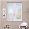 fashion home Pagano Coppia Tendine - Tenda a Vetro - Tendina a Vetro Tinta Unita - Tessuto semitrasparante - Misura 60x150-60x230cm