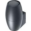LEDVANCE LED ENDURA CANNON Wall Down Appplique per 1x Lampade GU10, luce Design per Esterni in ottica cannon, per Illuminazione Indiretta su un Lato, in Alluminio di Qualità, Grigio (Scuro)