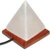 Sanawell Lampada USB di Sale dell'Himalaya con base in legno (A forma di PIRAMIDE)