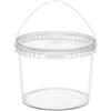 Garronda Secchio di plastica con Coperchio 3 L per la conservazione di Prodotti Alimentari e chimici Contenitore Plastica con Coperchio GD-0113 Trasparente 20 Pezzi