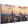 murando - Quadro Panorama Cittadino New York 225x90 cm 5 pezzi Stampa su tela XXL - Quadri Moderni Grandi Soggiorno - Pannelli Decorativi per Pareti Decorazione - Skyline Citta d-B-0200-b-m