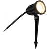 Partenopeautensili® Faretto a led cob da esterno segnapassi per giardino orientabile 8w 650 lumen luce con picchetto lampada proiettore spot Impermeabile IP65 By (Calda 3000K)