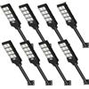 Sararoom 8pz 400W Lampione Solare Led Esterno con Telecomando, 50000 LM Lampada Stradale Solari con Sensore di Movimento 6500K IP65 Impermeabile Faretto Faro Pannello Solar per Giardino Garage Parete