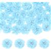 M METERXITY 15-Pz Fiori Chiffon con Strass e Perle 2.17 x 2.17 Fiori Tessuto a Rete, Fermagli per Capelli Chiffon, Fiori per Decorazioni Casa/Matrimoni/Fasce Capelli/Feste/Giardino [Blu]