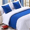 QRGMKL Premium Bed Runner per Il Piede del Letto, Tinta Unita Sciarpa da Letto in Cotone Lino copriletto Decorazione della casa Camera da Letto dell'hotel Bedding-Blue||240X50cm for 1.8m Bed