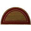 Casatessile Zerbino in Cocco Naturale Bordo 14 per Esterno Porta Entrata Retro Antiscivolo Tappeto Raschiafango - Rosso, Mezzaluna