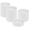 Generico 12x Posacenere in ceramica bianca dal design semplice,portacenere portatile, posacenere per privati e gastronomia, bar pub,ristorante, (12 pezzi)