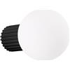 SOLLUX lighting Lampada da Parete Interno - Applique da Parete in Alluminio e Vetro -1 Paralume - Lampadina LED - Nero Halo