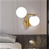 Qyyru Applique for interni Doppia sfera Decorazione camera da letto Applique in ottone Personalità Applique Applique Ferro Metallo E27 / E26 Lampada a sospensione Ornamenti Decorazioni Accessori