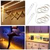 cuzile YOUKOYI Luci a striscia LED Batteria a strisce impermeabili LED a strisce 4000K Bianco caldo con sensore di movimento per armadio cabinet Kitchen Cabinet ecc, 2 Pezzi