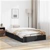 IKAYAA Letto Singolo 120x200 con Contenitore Letto Idraulico con Rete a Doghe e Telaio-Nero-120 x 200 cm