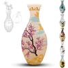 YELVYA Vaso puzzle 3D per adulti, 160 pezzi, puzzle fai da te, puzzle curvo 3D con colonna d'acqua, perfetto per presentare fiori veri o artificiali e composizioni floreali (primavera)