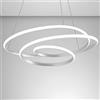 G.E.A. Luce Lampadario Led Gea Luce Diva Sg B 47w Led 2350lm 3000°k Dimmerabile Alluminio Bianco Moderno
