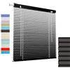 Generic Tende Veneziana in Alluminio su Misura, Veneziane da Interno/Esterno Senza Fori per Finestre, 25mm Lamelle Privacy Orizzontali Oscurante Persiane per Ufficio(Black)