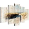 Cuadros B&D XXL - Quadro Mare Spiaggia 200x100 cm 5 Pezzi - Stampa su Tela Strutturata Grande - Quadri Moderni Componibili Camera da Letto Matrimoniale - Stampe da Parete Arte - Natura c-C-0029-b-o