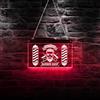 ELD 30cm * 20cm Barber Shop Rettangolo Acrilico LED Insegna al neon Taglio di capelli Salone di bellezza Business Wall Art Decor Colori che cambiano Display Light Board Regali per la festa della mamma O