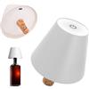 MAKA change your life quality MAKA Lampada per Bottiglia con Tappo in Sughero Luce Tavolo Scrivania senza Fili 3 Temperature Luce Calda Naturale Fredda 200 Lumen 7 Ore Autonomia Ricarica USB IP20 Luminosa Bar Ristorante (Bianco)