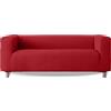 Milica Copridivano compatibile con divano IKEA Klippan e simili con braccioli alti | Modello Aruba | Tessuto elasticizzato lavabile | Vestibilità perfetta | Colore Rosso