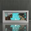 Zhongkaihua Eren Jaeger/Levi Light Led Lamp Anime Light Up Box, Levi/Eren Jaeger Figure Art Papercut Lampade da tavolo Cornice Luce Decorazioni da scrivania Regali