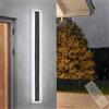 GZZBMY Solare Esterno Lunga Applique da Parete Impermeabile IP65 LED Lampada da Parete con Telecomando Giardini Applique da Muro 3000K/4000K/6500K Interno per Patio Portico (Luce Bianca,100cm)