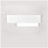 G.E.A. Luce Applique Ge-doha Ap 15w Led 1270lm 3000°k Bianco Alluminio Metacrilato Lampada Parete Moderna Interno