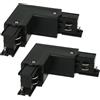 A2ZWORLD 2 Pezzi Connettore Giunto Angolare Forma L, Lato Sinistro Colore Nero, Per Sistema Binario Trifase