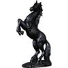 MERIGLARE Statuette di Statue di Cavalli - Resina in Piedi Scultura di Cavallo da Combattimento Decorazione per Ufficio in Casa Ornamenti per Decorazioni da TAV - Nero