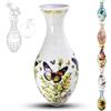 YELVYA Vaso puzzle 3D per adulti, 160 pezzi, puzzle fai da te, puzzle curvo 3D con colonna d'acqua, perfetto per esporre fiori e composizioni floreali reali o artificiali (farfalle)