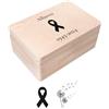 Creative Deco Scatola Commemorativa Personalizzata | In legno, incisione e stampa a colori personalizzata, scatola commemorativa per conservare i ricordi dei defunti