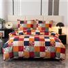Cotton Market Biancheria da letto in cotone, 3 pezzi, copripiumino da 135 x 220 cm e 1 federa da 70 x 80 cm, motivo a quadri (multicolore)