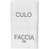 Il Gruppone Passione Casa Coppia Asciugamani Bagno 100% Cotone Con Ricami Simpatici Idea Regalo Ospite + Salvietta 400Gsm Salviette In Spugna Ricamate Vari Colori Morbidi Assorbenti - BiancoBianco - Faccia Da
