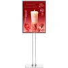 SZPLLZY Supporto per cartelloni pubblicitari con cornice per poster, cartellone luminoso a LED da pavimento, cornice per poster a LED, espositore pubblicitario, cartelloni per menu a LED, menu board (cornic
