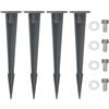 SUPVOX Picchetti Di Terra Di Ricambio Per Luci Da Giardino 16Cm Anticorrosione E Stabili Accessori Per Luci Solari Esterni Facili Da Installare Set Da 4 Pezzi