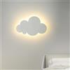 Dopa Dopastore Applique da Parete LED 9W Design Nuvoletta 3 Tonalità Luce Integrate con Funzione di Memorizzazione Lampada Moderna Bianca IP20 Da Interni