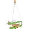 IPP Lampadario a Sospensione per Cameretta Bimbi, Lampada Aereo in Legno Colorato, 45x42 cm (Verde - Legno)