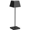 ROSSINI Lampada a led da tavolo Siesta nero portatile e ricaricabile IP54