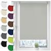 Sonello Tenda a rullo oscurante Klemmfix senza Forare 110cm x 100cm Grigio Chiaro, tenda avvolgibile oscurante con morsetti e con catenella per finestre e porte, Blackout, opaco, Protezione Solare
